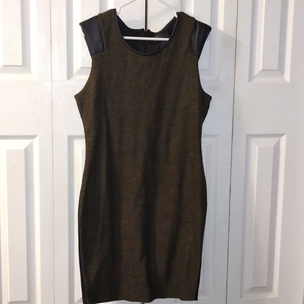 Kim Kardashian collection dress leather black in  green